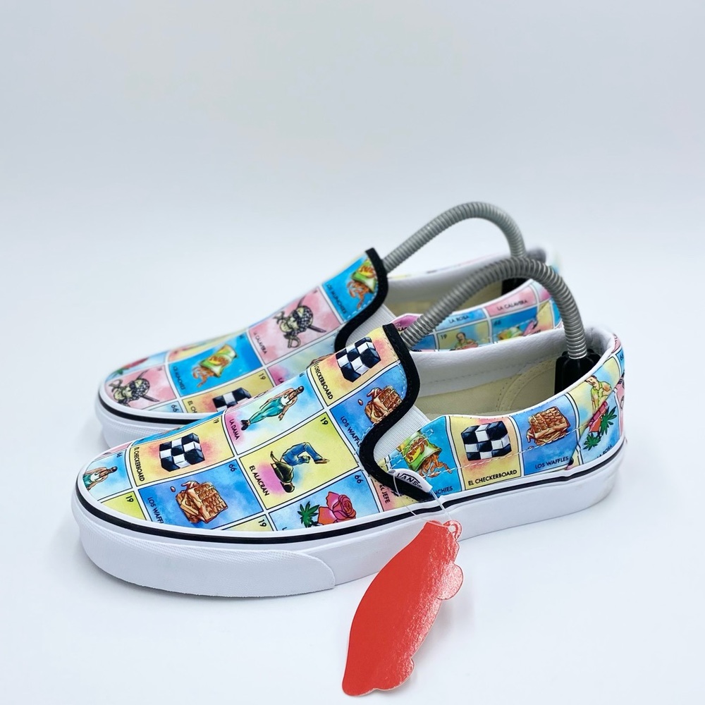 Vans Classic Slip-On Los Loteria Blue Yellow White